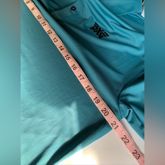 PXG Parsons Extreme Golf Polo Shirt Mens S Aqua Blue Short Sleeve Stretch Logo - Picture 6 of 11